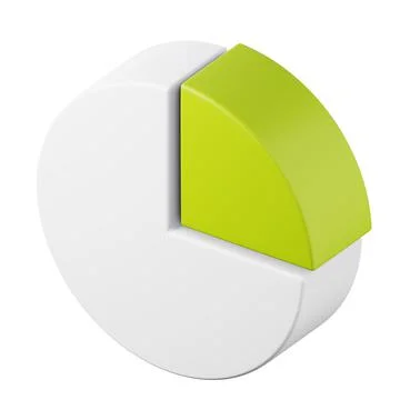 Circle chart high quality 3D render illustration icon. Finance business app Stock Illustration