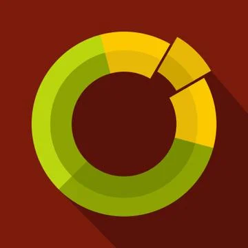 Circle chart icon vector flat Stock Illustration
