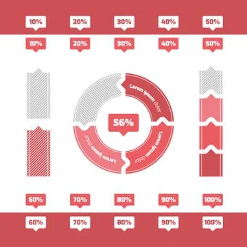 Circle chart for infographic Stock Illustration