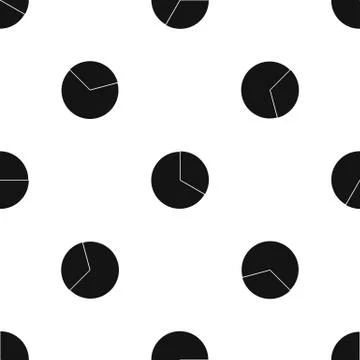 Circle chart infographic pattern seamless black イラスト素材