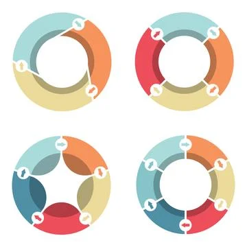 Circle chart infographic for presentations, advertising, layouts, annual 库存插图