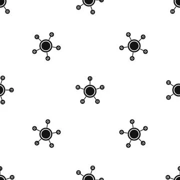 Circle chart with numbers pattern seamless black Illustrazione stock