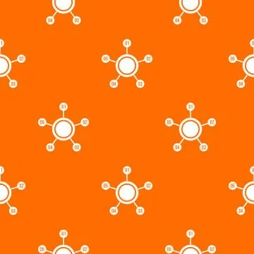 Circle chart with numbers pattern seamless Illustrazione stock