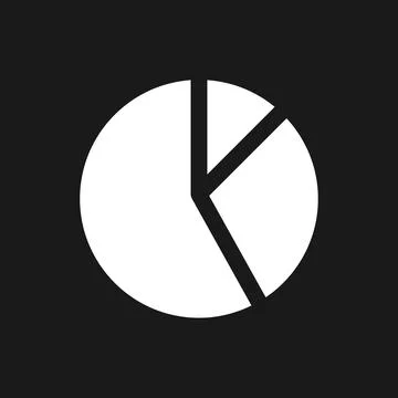 Circle chart pixel dark mode glyph ui icon Illustrazione stock