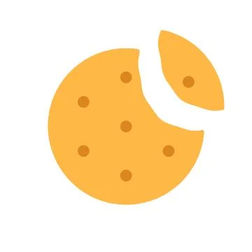 Circle cheese cracker with missing bite. Stock Illustration