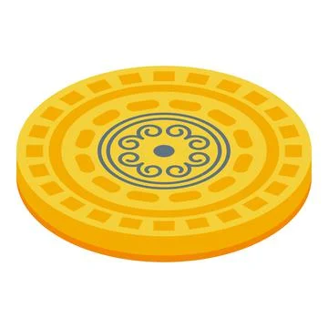 Circle cipher icon, isometric style Stockillustratie