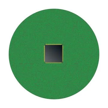 Circle Circuit Board Techno Background 스톡 일러스트