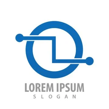 Circle circuit logo concept design. Symbol graphic template element vector Stock Illustration