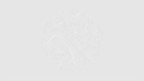 Circle circuit loop HUD PNG Alpha Data Information Stock Footage 306592504