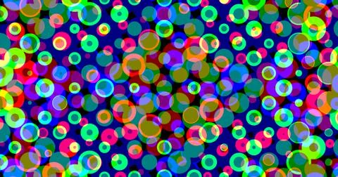 Circle Circular Bubble Colorful Background Pattern Cute Stock Illustration