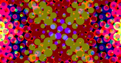 Circle Circular Bubble Colorful Background Pattern Cute Stock Illustration