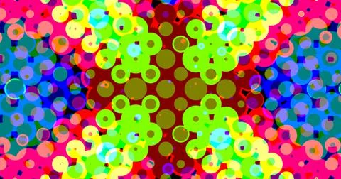 Circle Circular Bubble Colorful Background Pattern Cute Stock Illustration