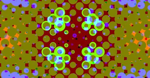 Circle Circular Bubble Colorful Background Pattern Cute Stock Illustration