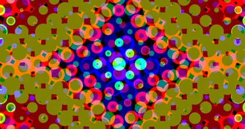Circle Circular Bubble Colorful Background Pattern Cute Stockillustratie