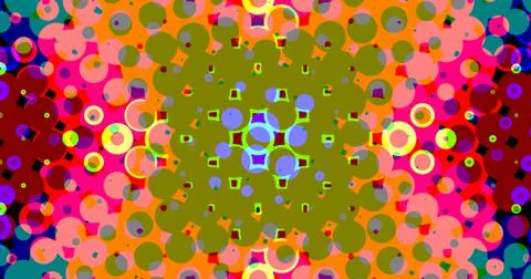 Circle Circular Bubble Colorful Background Pattern Cute Stock Illustration