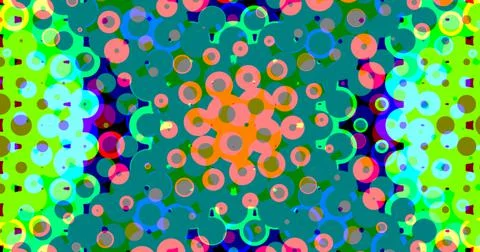 Circle Circular Bubble Colorful Background Pattern Cute Illustrazione stock