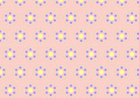 Circle clasper pattern on pastel color Stock Illustration