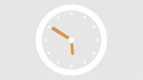 Circle clock animated on transparent background. Stock Footage 234064168