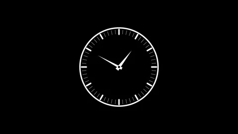 Circle clock line rotating animation with alpha channel. Stock Footage 334127486
