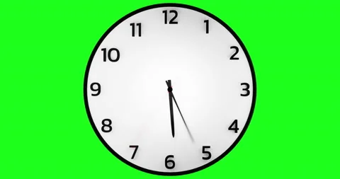 A circle clock timelapse running over green screen Stock Footage 237338264