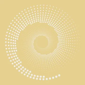 Circle Cloud Dancer dots. Design element for frame, logo, tattoo, web pages Illustrazione stock