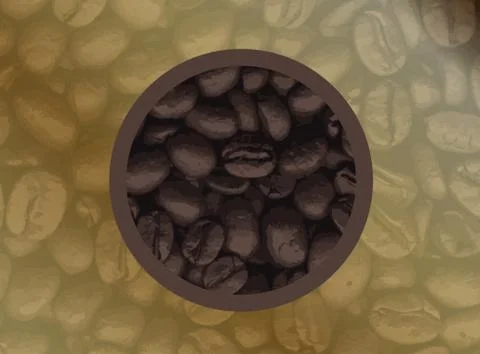 Circle Of Coffee Beans Stock Illustration