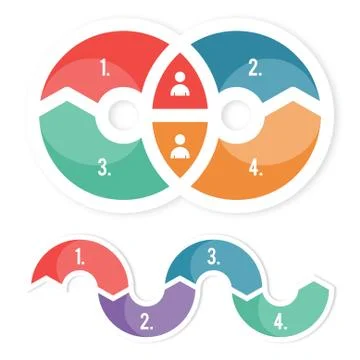 Circle colored infographic イラスト素材