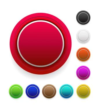 Circle colorful blank buttons Stock Illustration