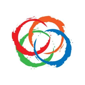 Circle Colorful Frame Icon Stock Illustration