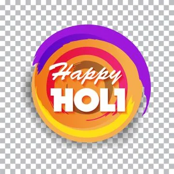 Circle colorful happy holi design template Stock Illustration