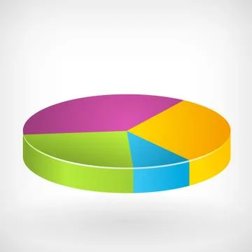 Circle colorfull 3d shiny vector graph icon イラスト素材