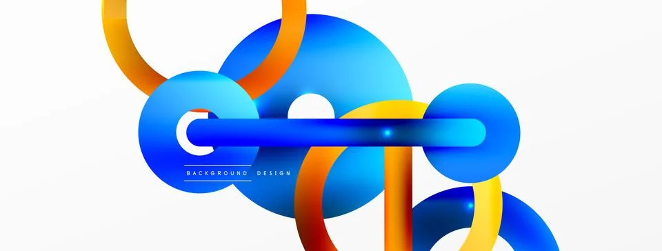 Circle composition abstract background. Trendy techno business template for Stock Illustration