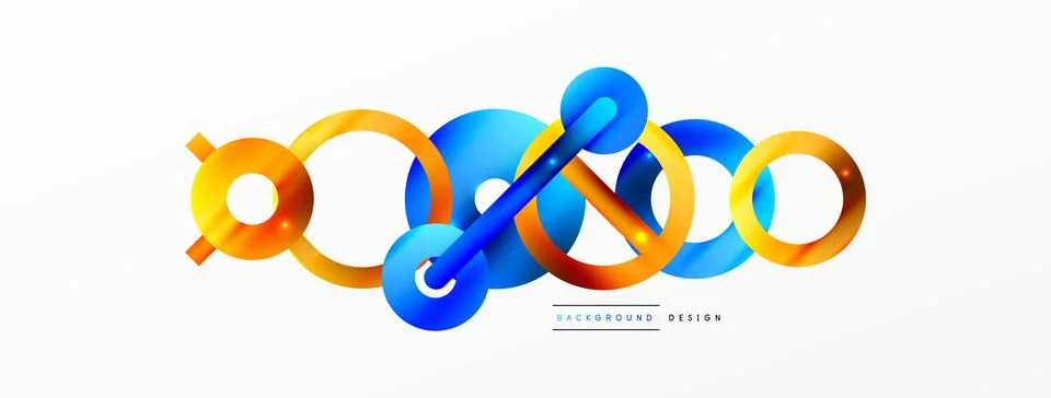 Circle composition abstract background. Trendy techno business template for Stock Illustration