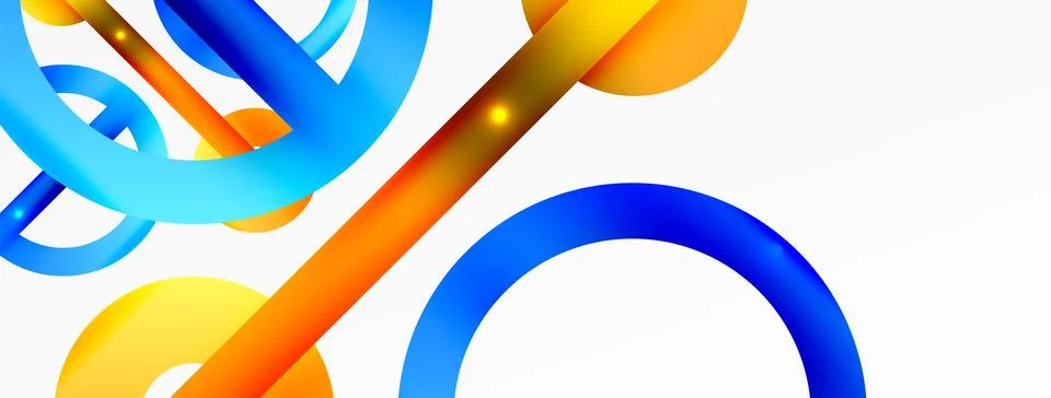 Circle composition abstract background. Trendy techno business template for Stock Illustration