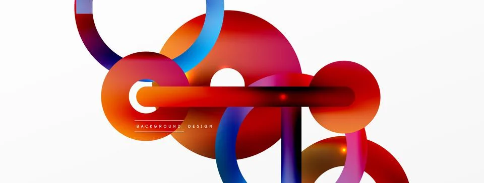 Circle composition abstract background. Trendy techno business template for イラスト素材