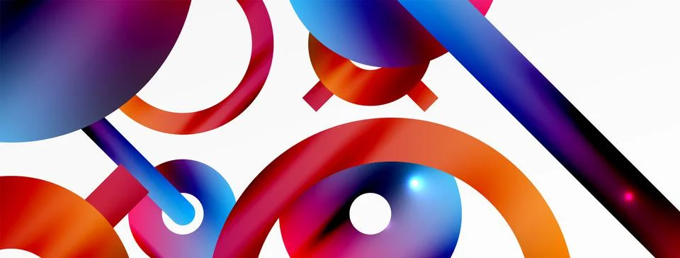 Circle composition abstract background. Trendy techno business template for Stock Illustration