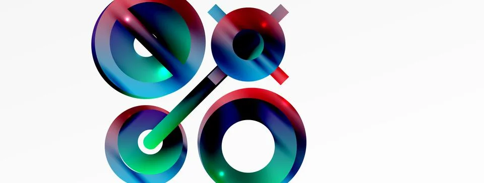 Circle composition abstract background. Trendy techno business template for Stock Illustration