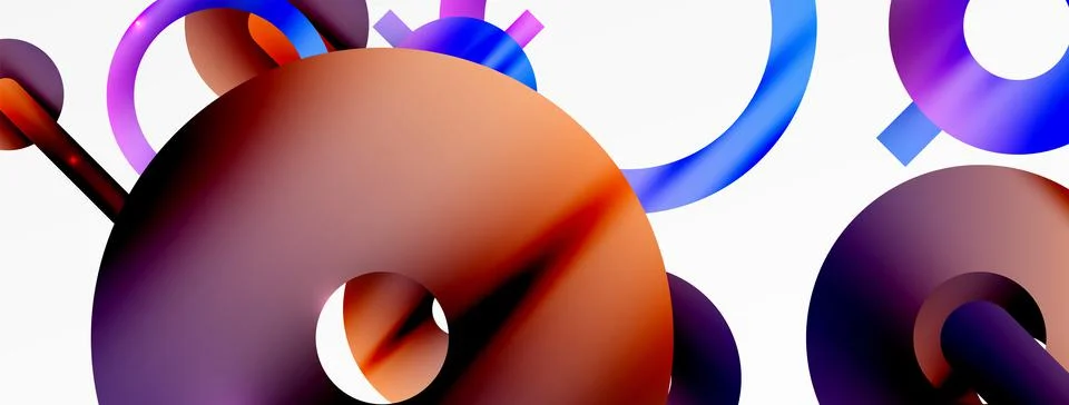 Circle composition abstract background. Trendy techno business template for Illustrazione stock