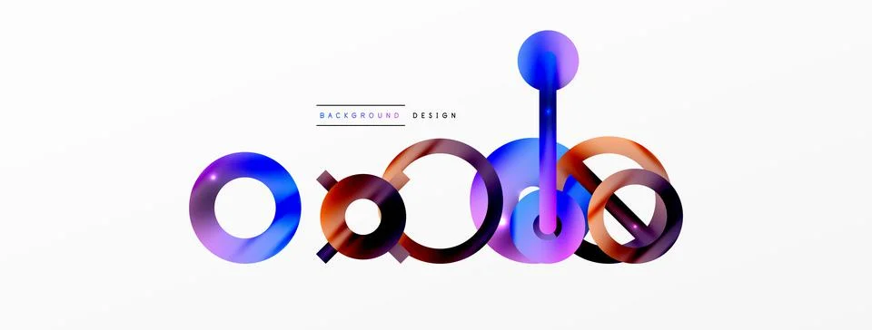 Circle composition abstract background. Trendy techno business template for Stock Illustration
