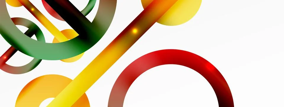 Circle composition abstract background. Trendy techno business template for Stock Illustration