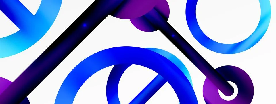 Circle composition abstract background. Trendy techno business template for Stock Illustration