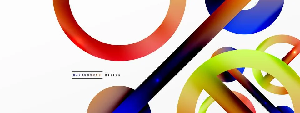 Circle composition abstract background. Trendy techno business template for Stock Illustration