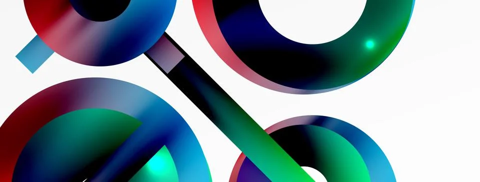 Circle composition abstract background. Trendy techno business template for Stock Illustration