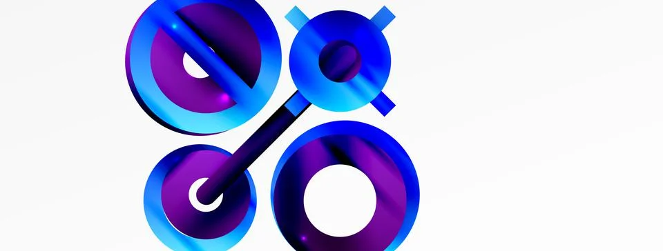 Circle composition abstract background. Trendy techno business template for Stock Illustration
