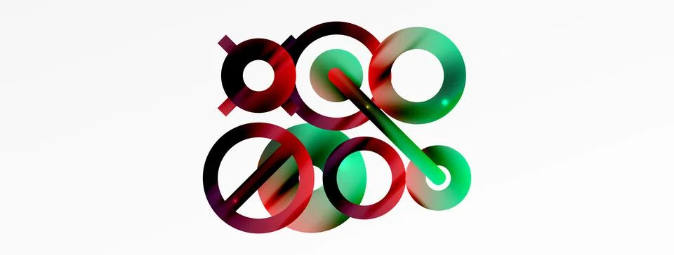 Circle composition abstract background. Trendy techno business template for Stock Illustration