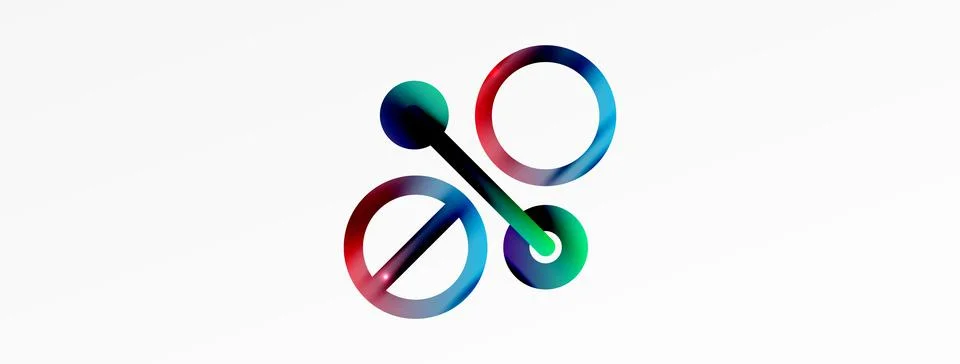 Circle composition abstract background. Trendy techno business template for Stock Illustration