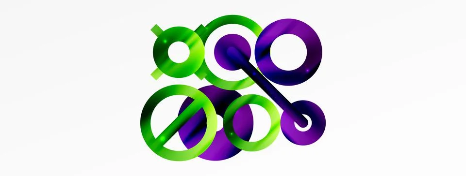 Circle composition abstract background. Trendy techno business template for Stock Illustration