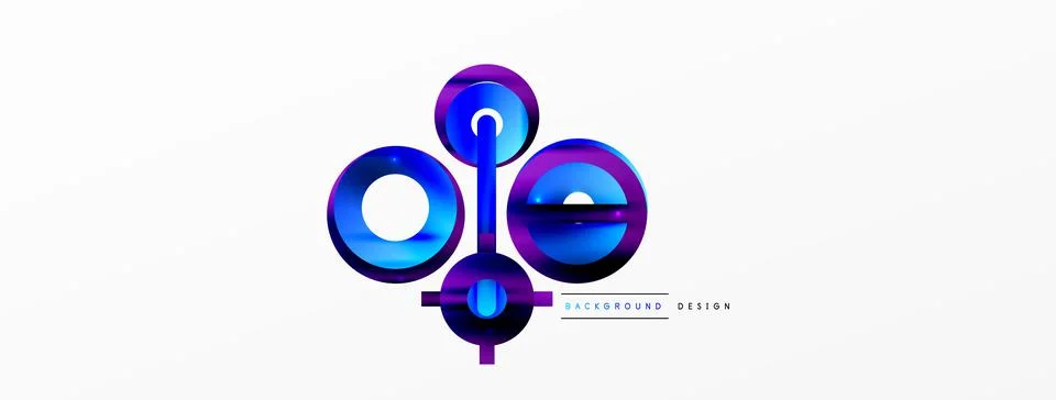 Circle composition abstract background. Trendy techno business template for Stock Illustration