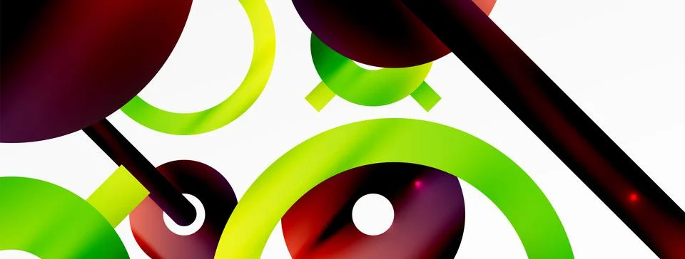 Circle composition abstract background. Trendy techno business template for Stock Illustration