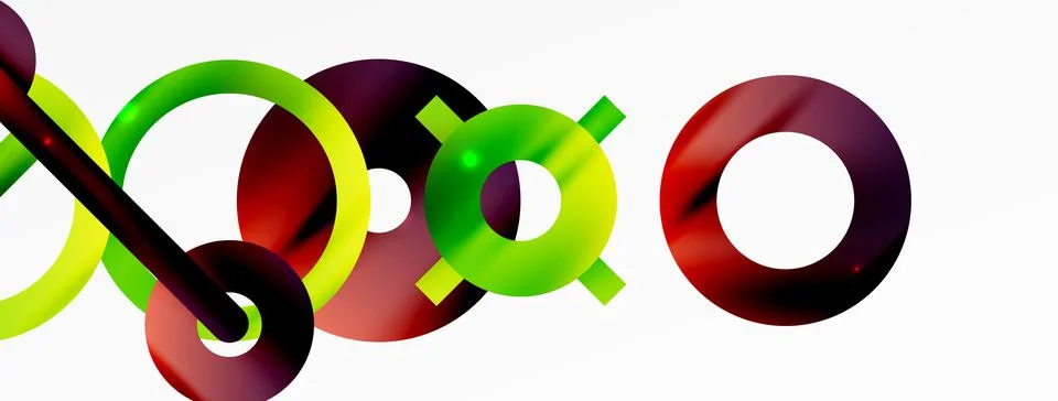 Circle composition abstract background. Trendy techno business template for Stock Illustration
